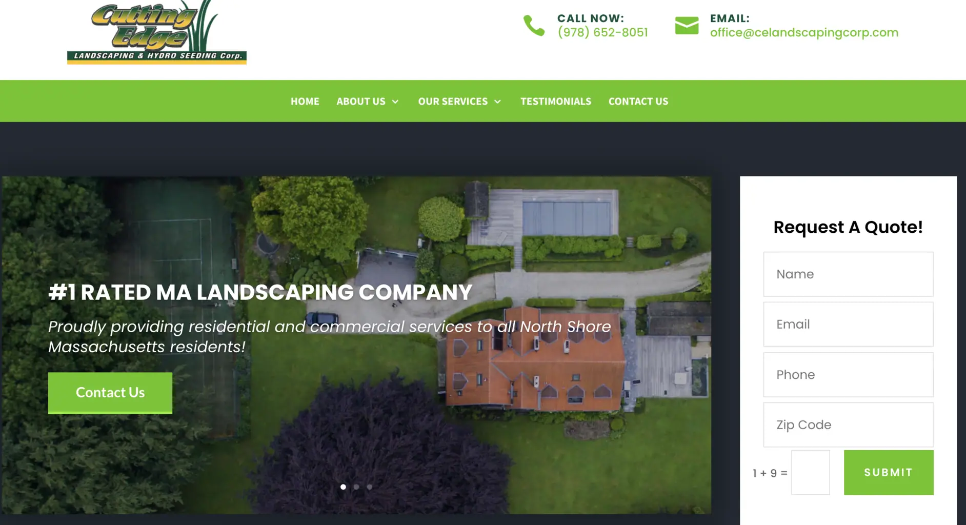 CE Landscaping Corp website design by business all in one marketing solutions
