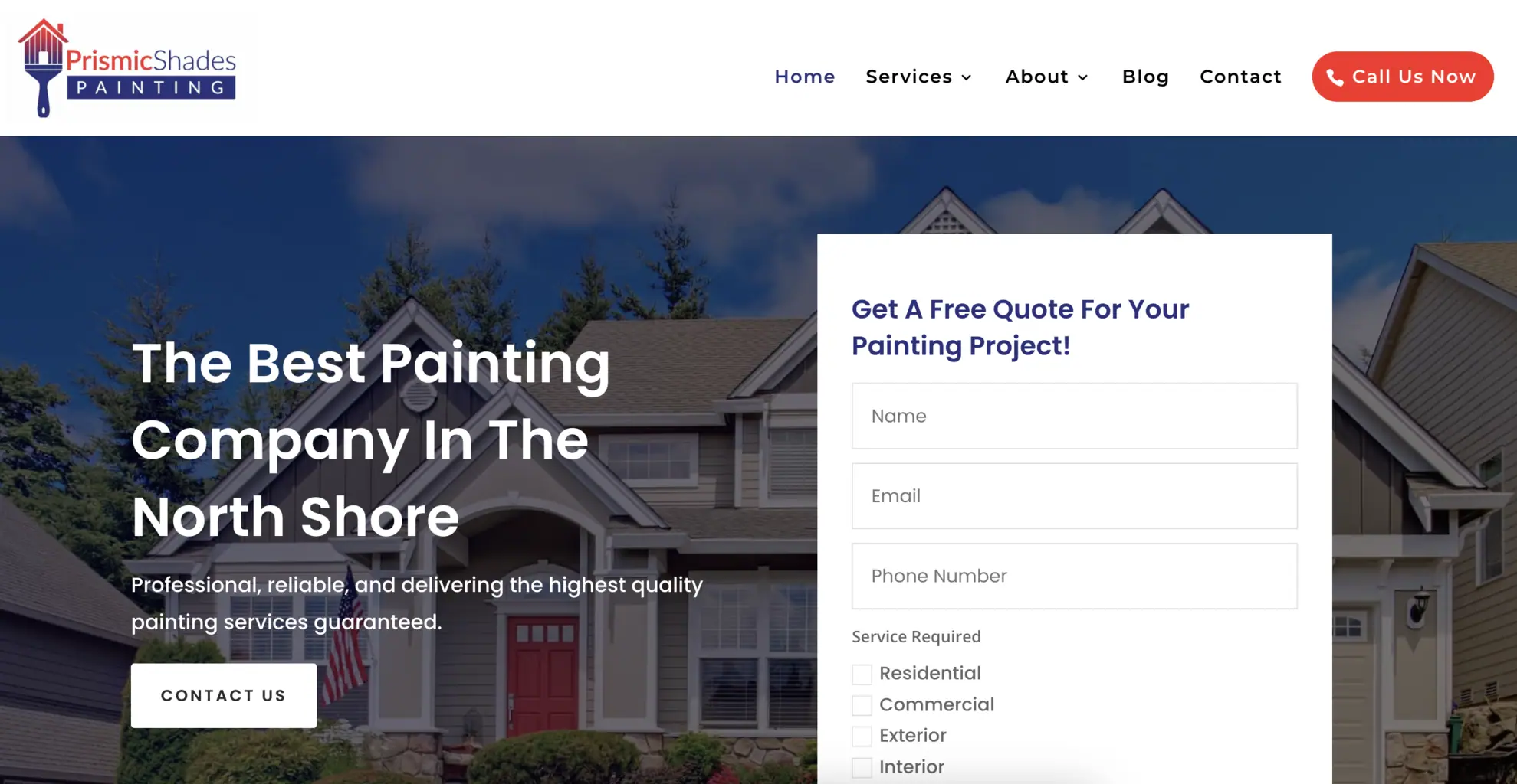 Prismic Shades Painting website design by business all in one marketing solutions