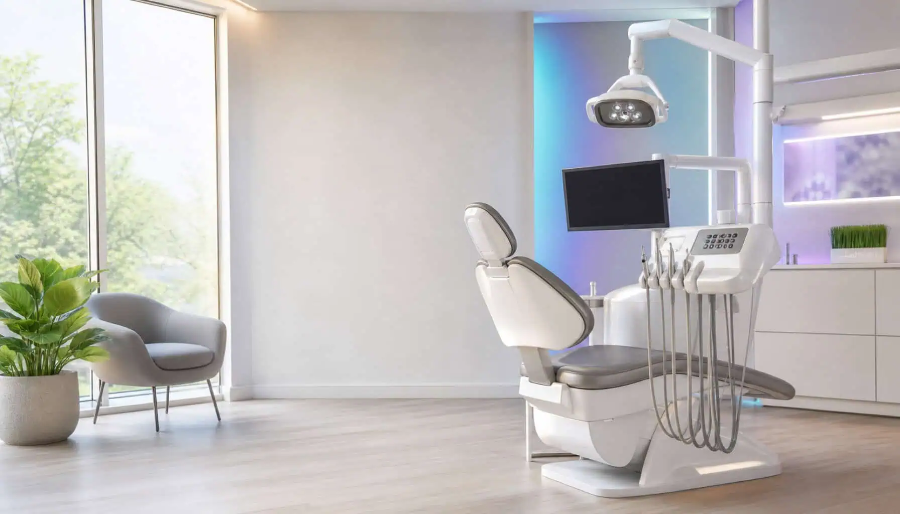 A dentist treating a patient in a modern practice